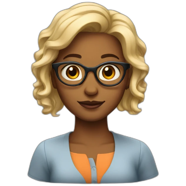 librarian girl shor hair emoji
