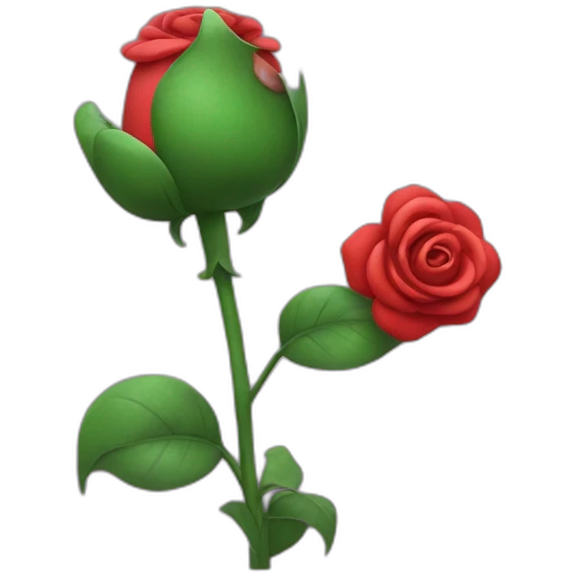 mario bros with a rose emoji