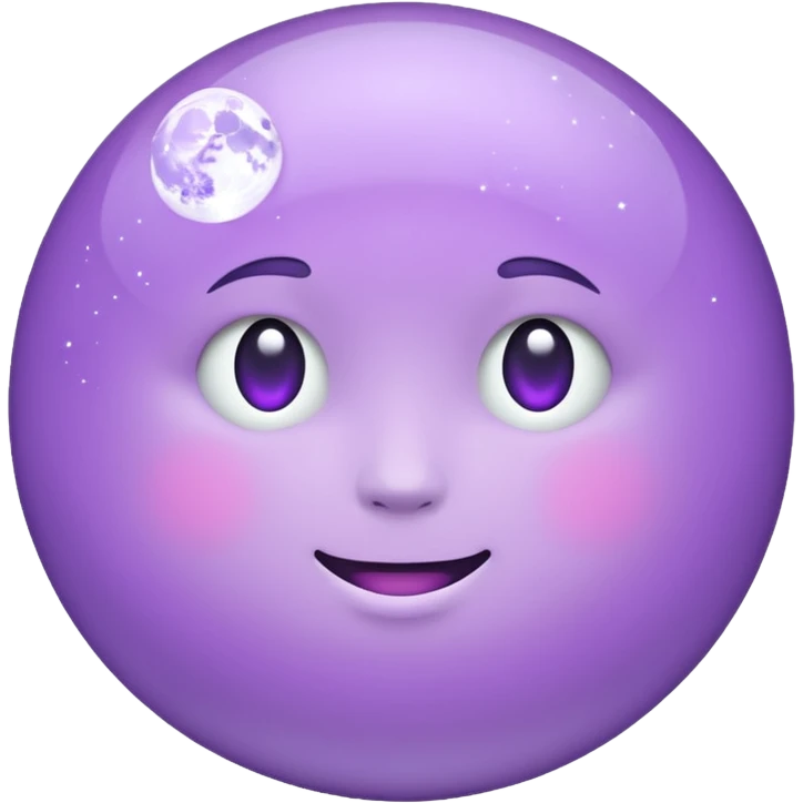 realistic lilac moon emoji