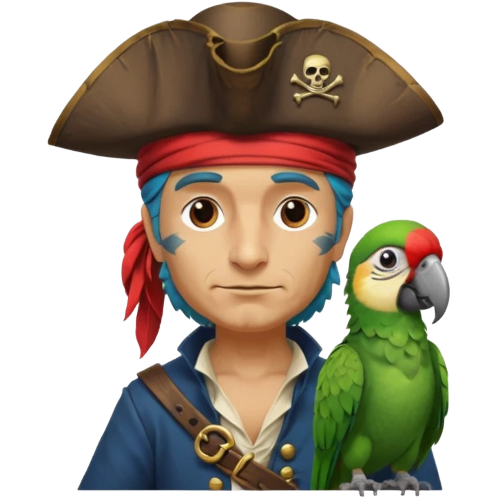 pirate and parrot emoji