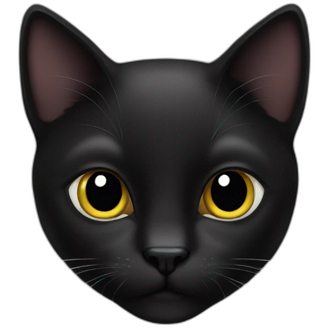 black cat elegant emoji