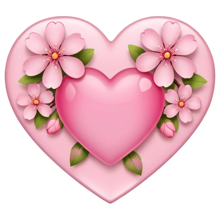 heart with sakura emoji