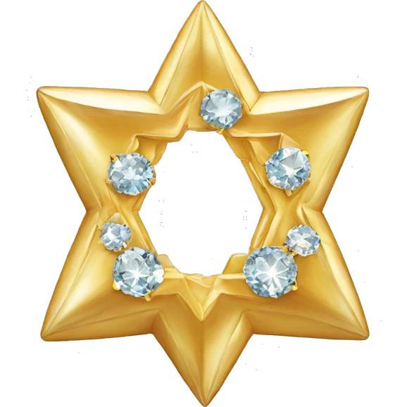 Diamond star of david  emoji