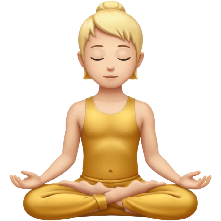 Goldene Person im Lotussitz emoji