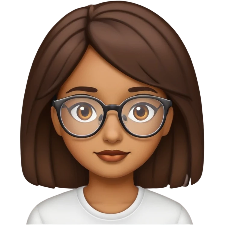 brown girl needs glasses emoji