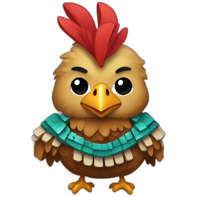 pixel Guatemalan chicken assassin emoji