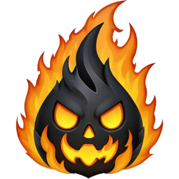 single black flame emoji