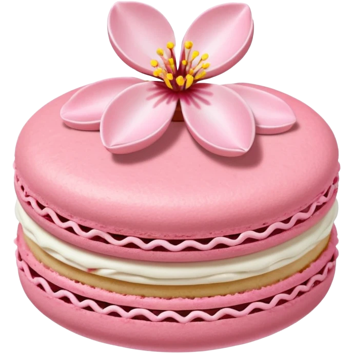 Cherry blossom shape macaron  emoji