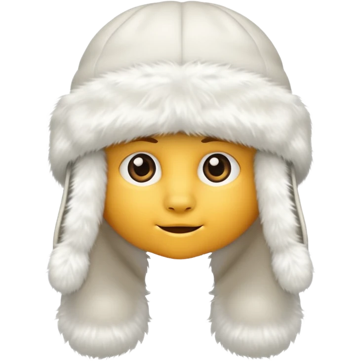 big fluffy fur winter hat emoji