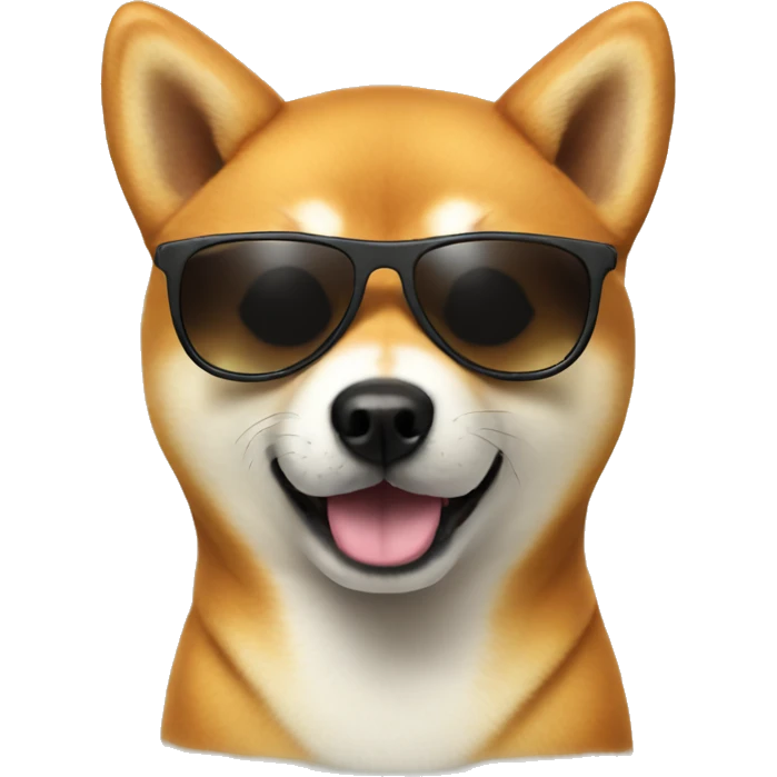 Shiba with sunglasses emoji
