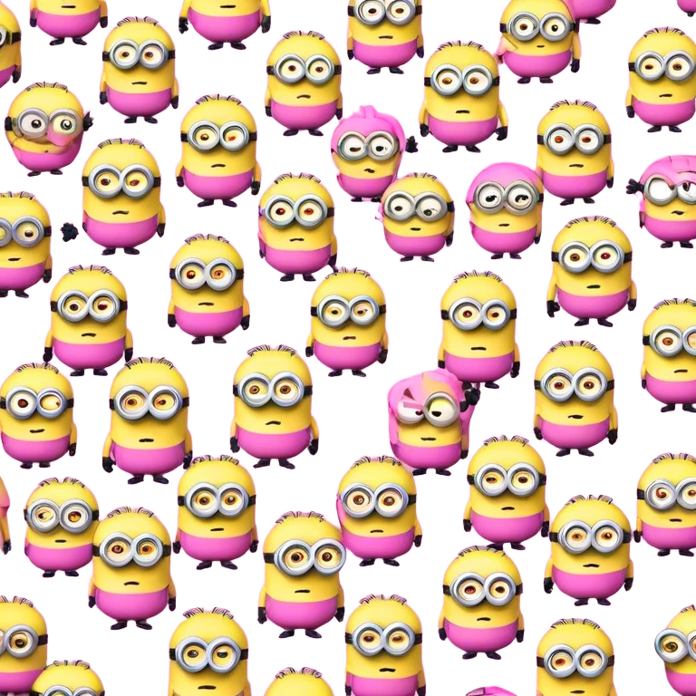 Minions usando rosa emoji