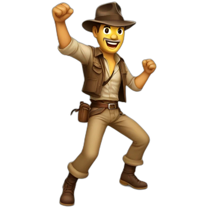 Indiana jones bailando emoji