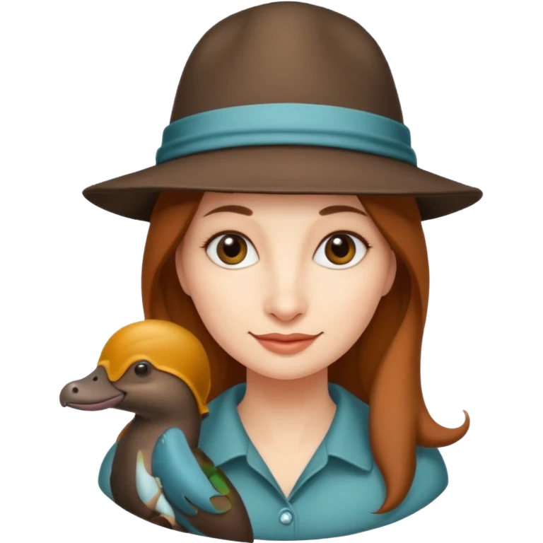 woman with platypus emoji