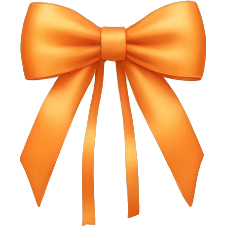 Light orange bow emoji