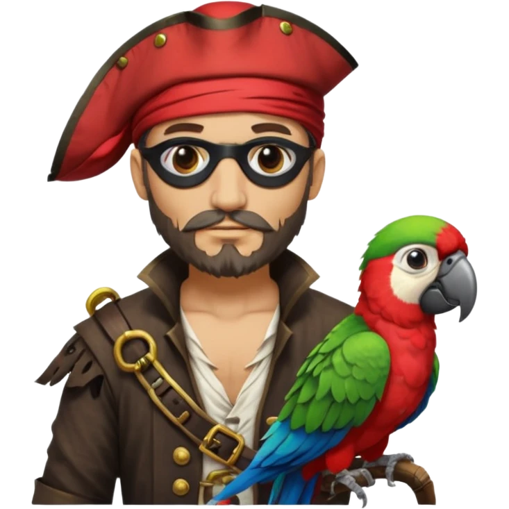 pirate and parrot emoji