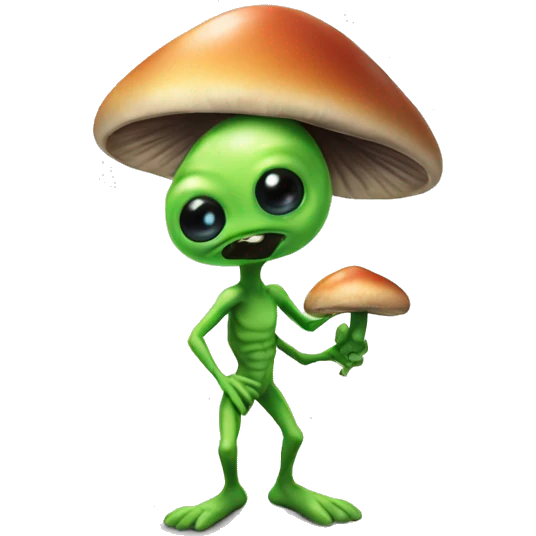 Alien with mushroom emoji