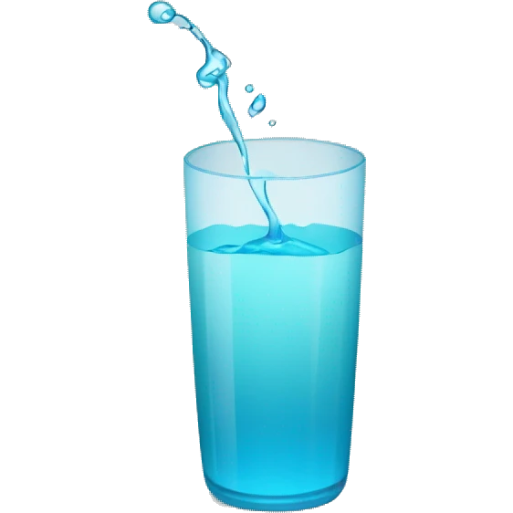 Vaso con agua emoji