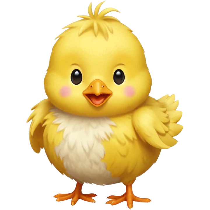 Pulcino saltellante formato ridotto emoji