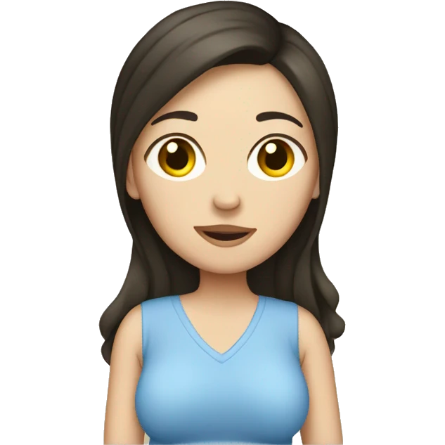 Pregnant Caucasian with dark hair emoji