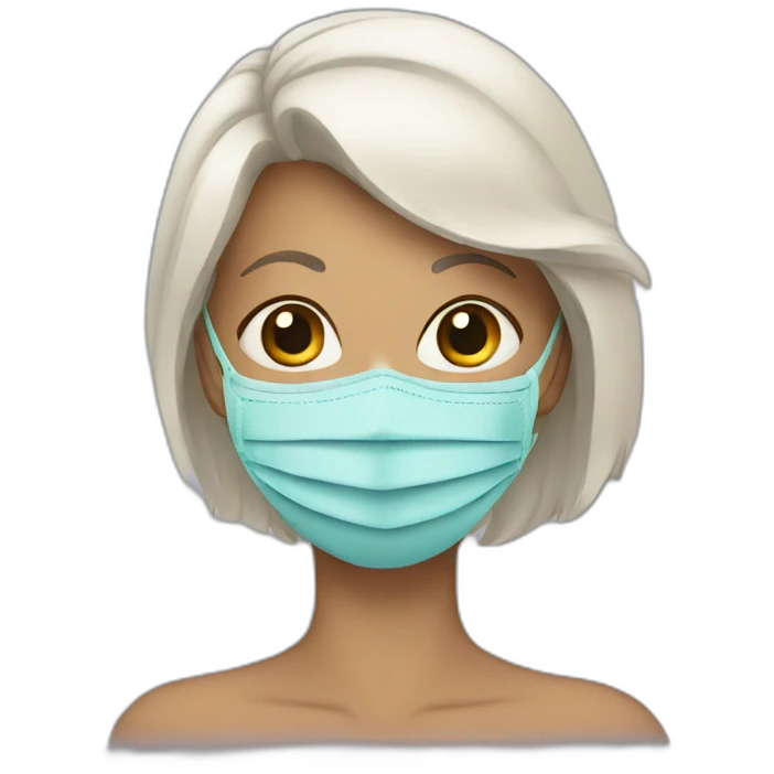 Women dressed a mask  emoji