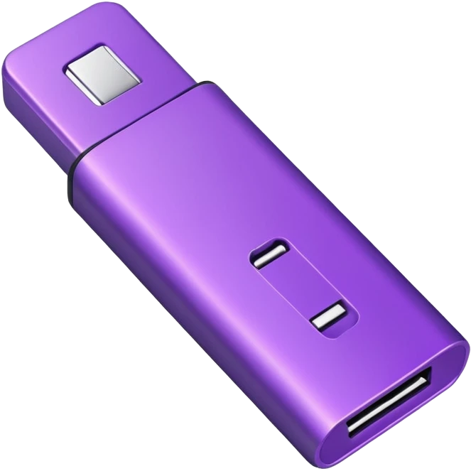 purple usb flash drive emoji