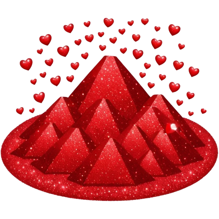 red glitter space   emoji