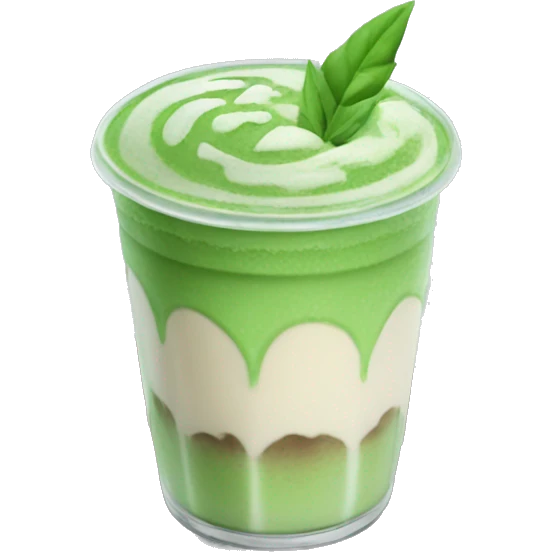 Iced Matcha latte  emoji