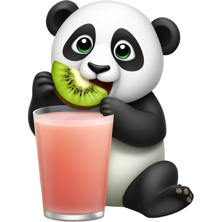 panda drinking  kiwi guava celsius  emoji