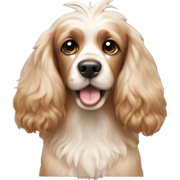 Cocker spaniel with a Mohawk  emoji