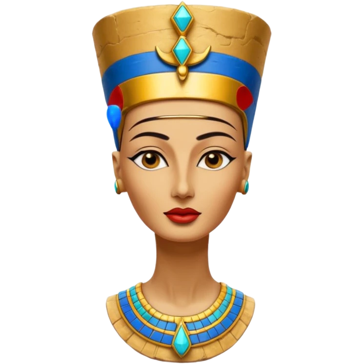 Bust of Nefertiti, no face emoji