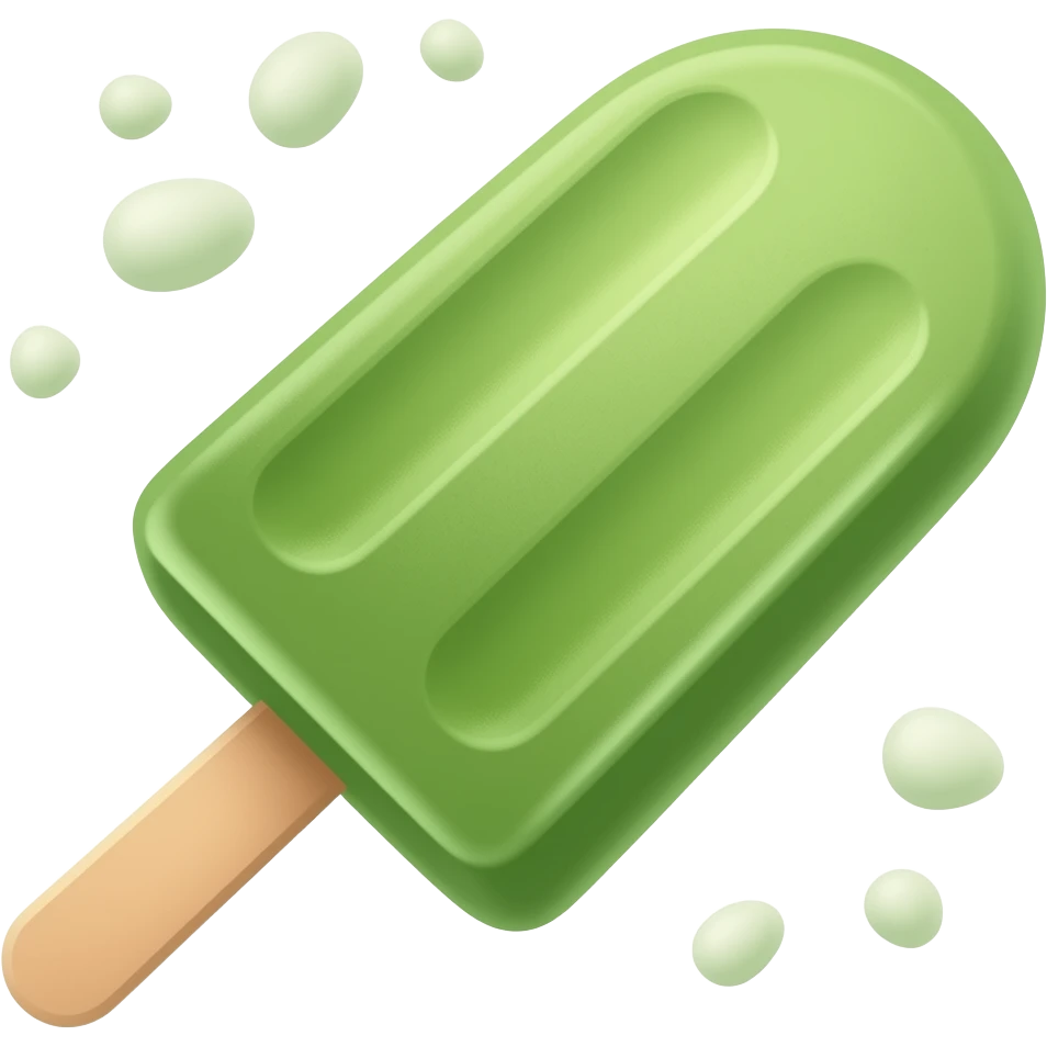 Green skinny matcha popsicle emoji