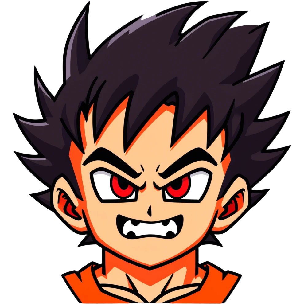 Goku Anime Face Vampire emoji