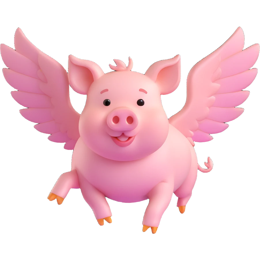 flying pig with wings emoji