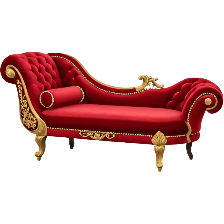 Antique Red chaise lounge emoji