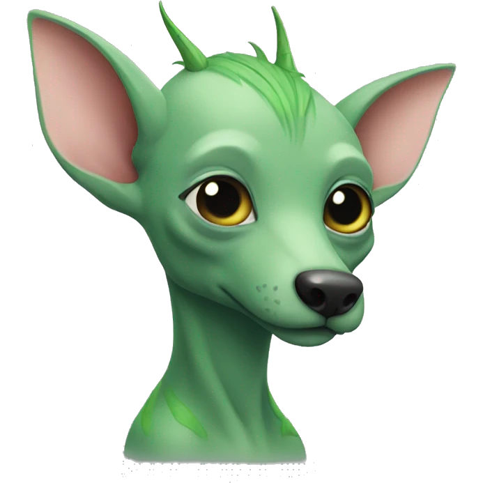 green hairless monster emoji