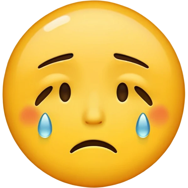 Sad crying yellow emoji emoji