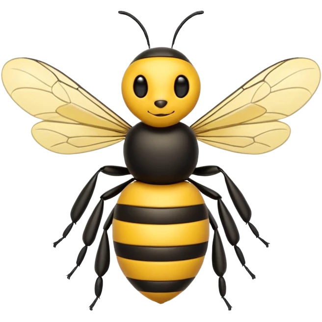 minimalistic bee, flat, 2d emoji