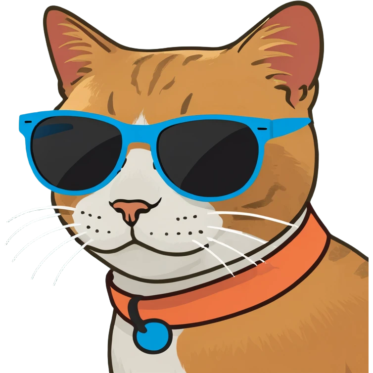 Cat with sunglasses emoji