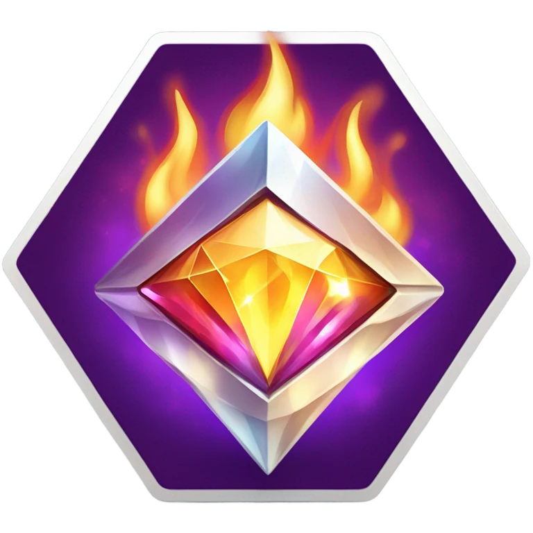 Card Diamond Flame Shiny Glow Reward Legendary Unique Epic emoji