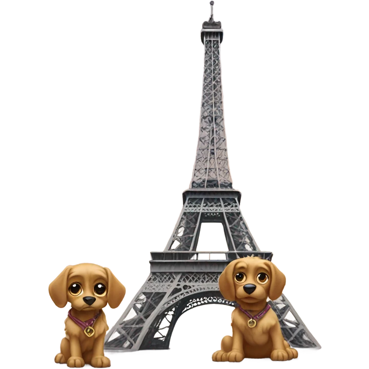 Griff stand infront of Eiffel tower of Eiffel  emoji