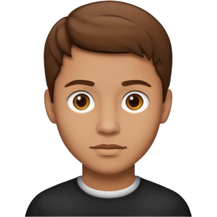 light skin brown hair man emoji