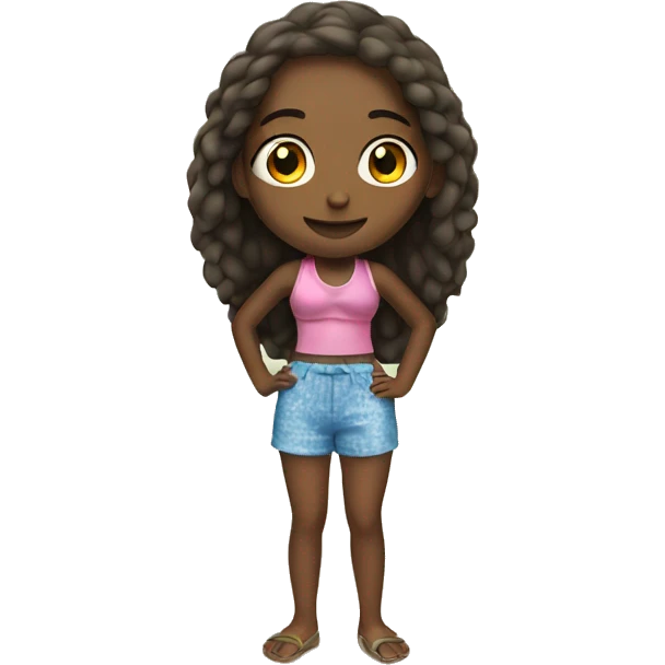 Girl at the beach  emoji