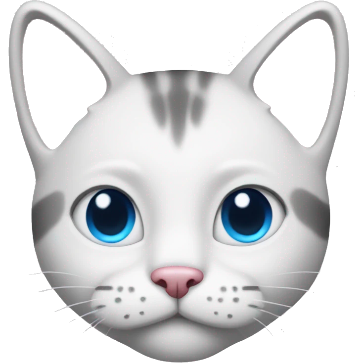 Cat with Blue eyes Pink ears  emoji