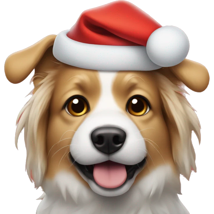 Dog with Santa hat emoji