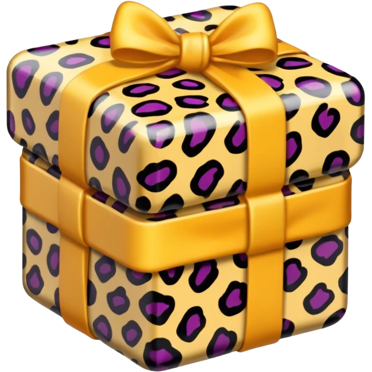 leopard print wrapped candy emoji