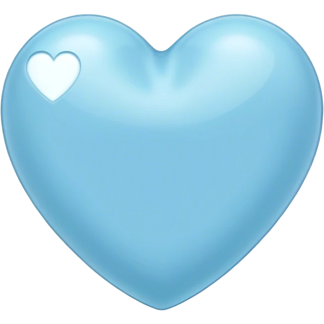 glossy pastel blue heart emoji