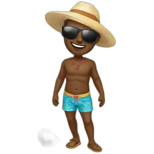 Papa Troubz en vacances en mode enfant emoji