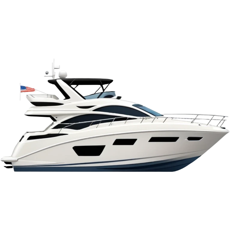 sea ray 500 yacht facing to the left on white background emoji