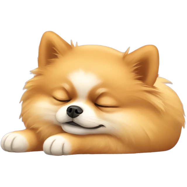 Pomeranian sleeping  emoji