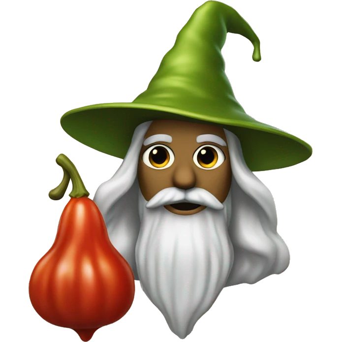 a pimento from an olive that is a wizard emoji